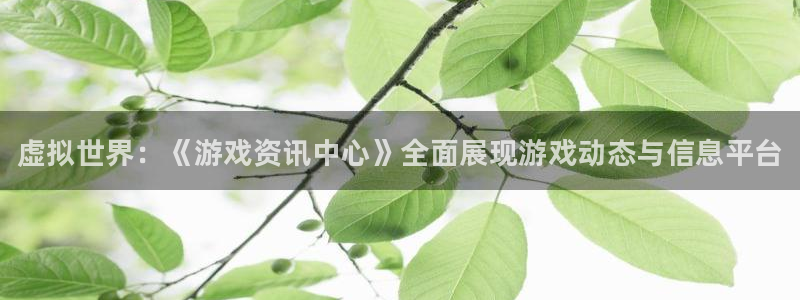 星欧娱乐官方登录网址：虚拟世界：《游戏资讯中心》全面展现游戏